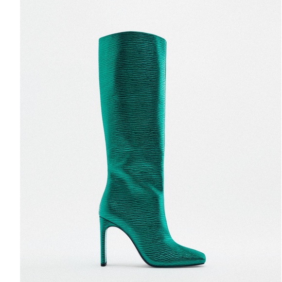 Zara LAMINATED HEELED BOOTS - Picture 3 of 15